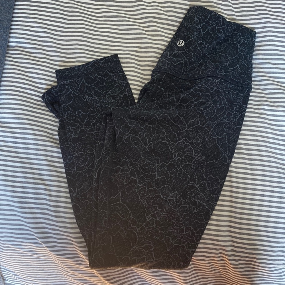 lululemon athletica Black Patterned Leggings